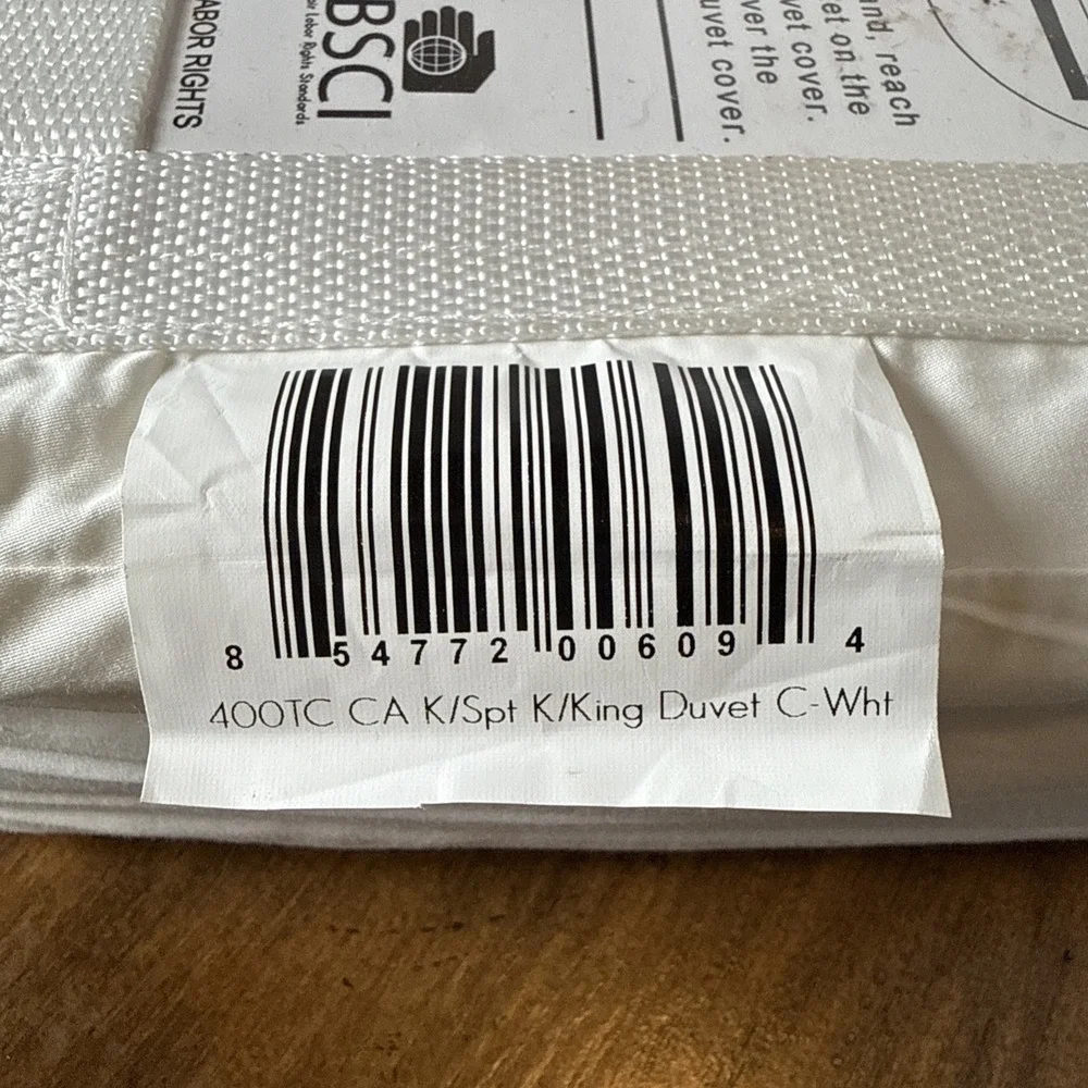 Luxurious Handpicked White Cotton Duvet Cover King Non-allergenic Cruelty Free